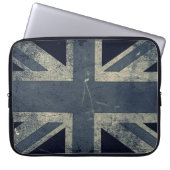 Vintage Grunge Großbritannien-Flagge Laptopschutzhülle (Vorderseite)