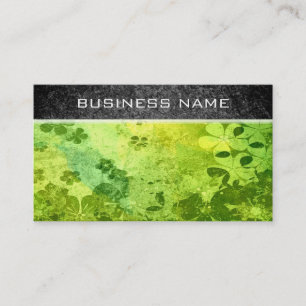 Vintage Grunge Limone Blumenmuster Visitenkarte