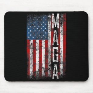 Vintage Grunge MAGA Amerikanische Flagge Liebhaber Mousepad