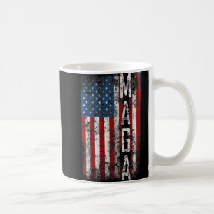 Vintage Grunge MAGA Amerikanischer Flaggenliebhabe Kaffeetasse