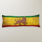 Vintage Grunge Rastafarian Flagge Seitenschläferkissen (Rückseite)