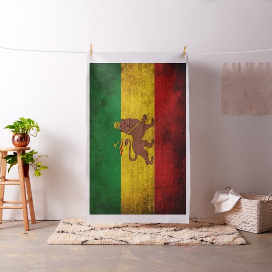 Vintage Grunge Rastafarian Flagge Stoff (Beispiel)