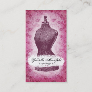 Vintage Grunge-Rosa-Mode-Geschäfts-Karten Visitenkarte