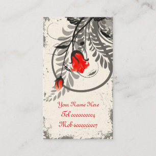 Vintage Grunge Rose Visitenkarten 3,5 Zoll x 2 Zol Visitenkarte