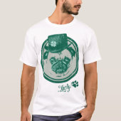 Vintage Grunge St Patrick's Day Mops T-Shirts (Vorderseite)