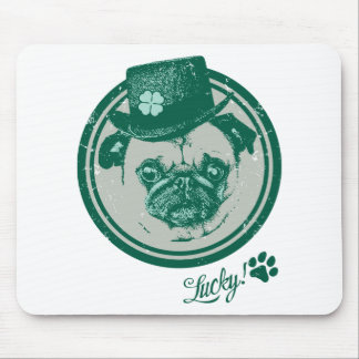 Vintage Grunge St Patrick's Day Mops T-Shirts Mousepad