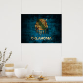 Vintage Grunge-Staatsflagge Oklahoma Poster (Küche)