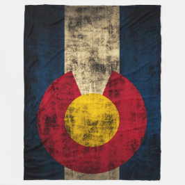 Vintage Grunge-Staatsflagge von Colorado Fleecedecke