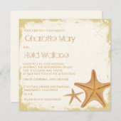 Vintage Grunge Starfish Einladung (Vorne/Hinten)