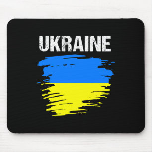 Vintage-Grunge-Stil ukrainische Ukraine-Flagge  Mousepad