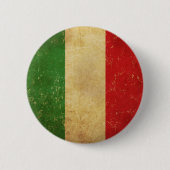 Vintage Grunge-Taste für italienische Flagge Button (Vorderseite)