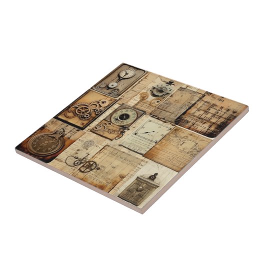 Vintage Grunge Tile Fliese (Seite)