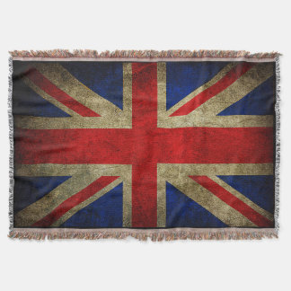 Vintage-Grunge-UK-Flag-Wurfdecken Decke