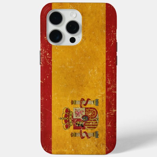 Vintage Grunge unter spanischer Flagge Case-Mate iPhone Hülle (Rückseite)