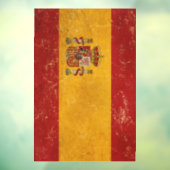 Vintage Grunge unter spanischer Flagge Fensteraufkleber (Blatt 3)