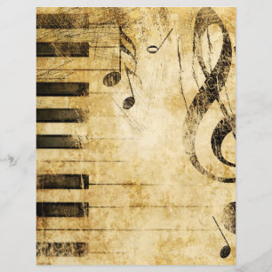 Vintage grungy Musiknoten Scrapbook Paper