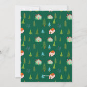 Vintage Grünlandbaumlandschaften Feiertagskarte (Rückseite)