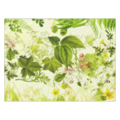 Vintage Grünpflanzen Botanische Wildblumen Wasserf Tischdecke (Vorderseite (Horizontal))