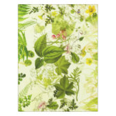 Vintage Grünpflanzen Botanische Wildblumen Wasserf Tischdecke (Vorderseite)