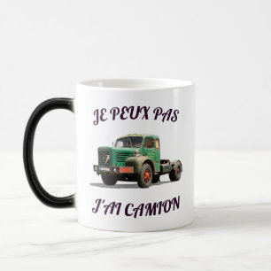 Vintage-Grünwagen – Retro-Illustration eines Truck Verwandlungstasse