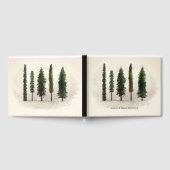 Vintage Grünwaldbäume Rustikale Woodsy-Hochzeit Gästebuch (Voll)