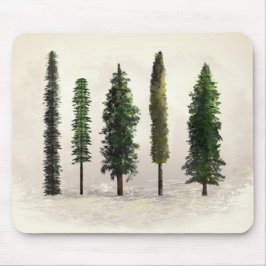 Vintage Grünwaldbäume Rustikale Woodsy Mousepad