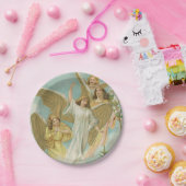 Vintage Gruppe Weihnachtsengel Pappteller (Party)