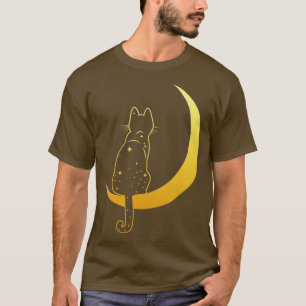 Vintage Grusel Halloween Schwarz Katzen Kostüm Mon T-Shirt