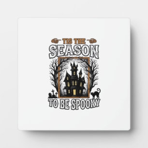 Vintage Grusel-Saison Spukhaus Halloween-Design Fotoplatte