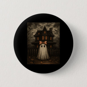 Vintage Gruselig Spuk Geist Gespenstisches Haus Mi Button
