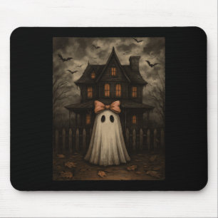 Vintage Gruselig Spuk Geist Gespenstisches Haus Mi Mousepad