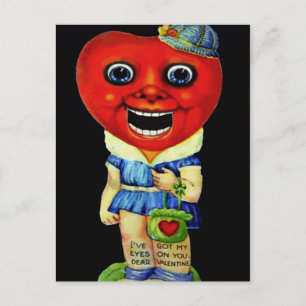 Vintage Gruselige Valentinstag Postkarte