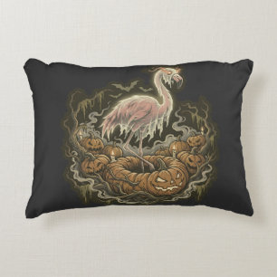 Vintage gruseliger Flamingo Halloween-Design Dekokissen
