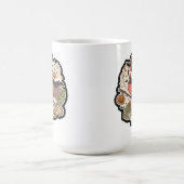 Vintage gruseliger Flamingo Halloween-Design Kaffeetasse (Mittel)