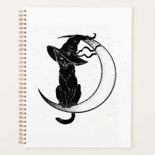 Vintage-gruseliger Halloween-Schwarze-Katze-Kostüm Planer