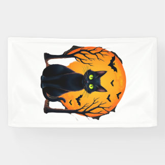 Vintage Gruseliger Weihnachtskatzenkostüm Retro-Ka Banner
