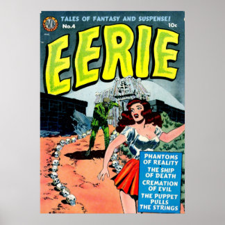 Vintage Gruseliges Comic-Cover Poster