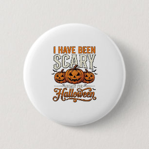 Vintage-gruseliges Halloween-Kürbis-Shirt-Design_1 Button
