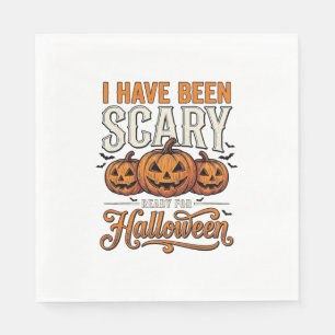 Vintage-gruseliges Halloween-Kürbis-Shirt-Design_1 Serviette
