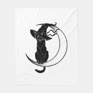 Vintage gruseliges Halloween-Schwarze-Katze-Kostüm Fleecedecke