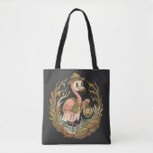 Vintage gruseliges Sumpf-Flamingo-Design Tasche (Vorderseite)