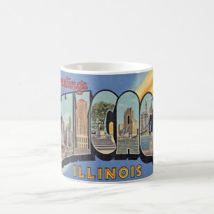 Vintage-Gruß aus Chicago Kaffeetasse