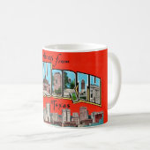 Vintage-Gruß Fort Worth  Kaffeetasse (VorderseiteRechts)