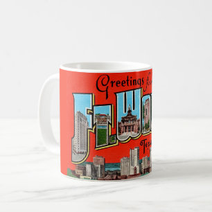 Vintage-Gruß Fort Worth  Kaffeetasse