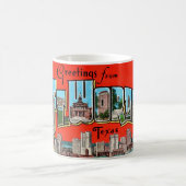 Vintage-Gruß Fort Worth  Kaffeetasse (Mittel)