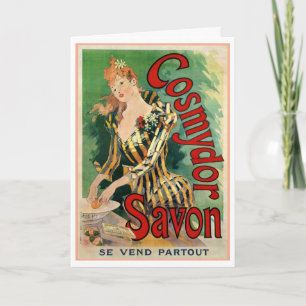 VINTAGE GRUSS-KARTE DER FRANZOSE-POSTERART KARTE