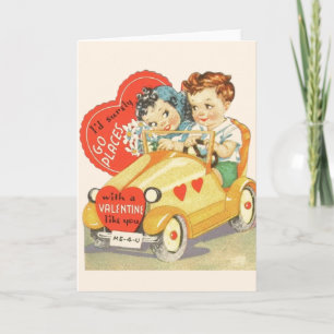 Vintage Gruß-Karte Racervalentines Tages Feiertagskarte