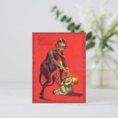 Vintage Gruss Vom Krampus Postcard Feiertagspostkarte (Stehend Vorderseite)