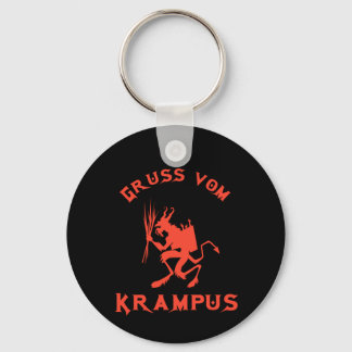 Vintage Gruss vom Krampus Schlüsselanhänger