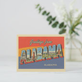 Vintage "Grüße aus Alabama" Postkarte (Stehend Vorderseite)